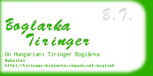 boglarka tiringer business card